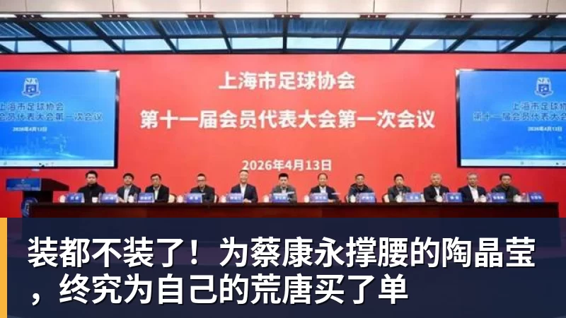 装都不装了！为蔡康永撑腰的陶晶莹，终究为自己的荒唐买了单